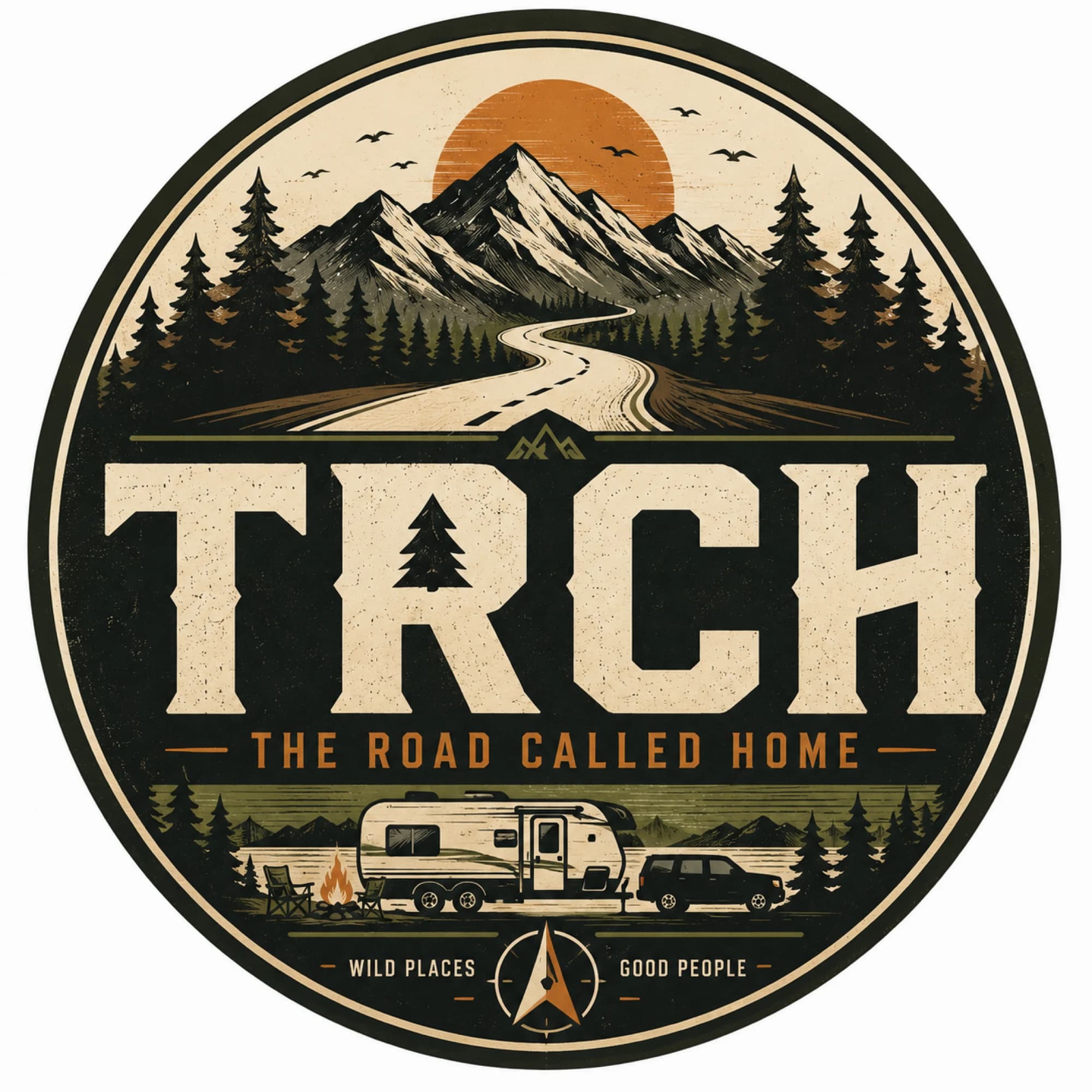 The Road Called Home badge: wild places, good people